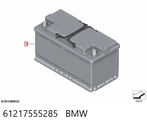 Акумуляторна батарея, АКБ 61217555285 BMW