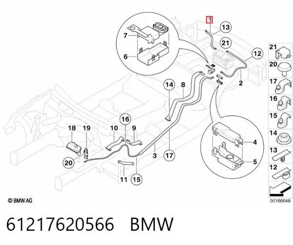 Кабель маси акумулятора (АКБ) 61217620566 BMW