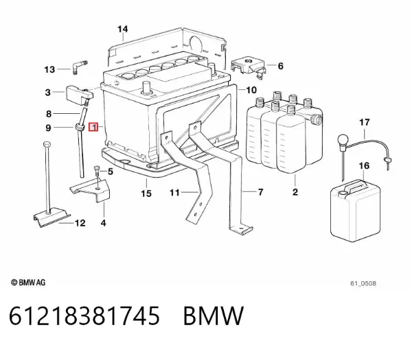 Акумуляторна батарея, АКБ 61218381745 BMW
