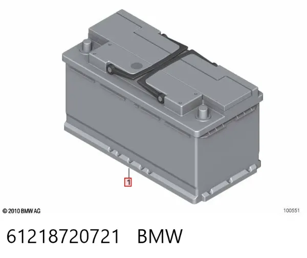 Акумуляторна батарея, АКБ 61218720721 BMW