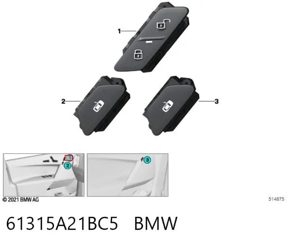  61315A21BC5 BMW