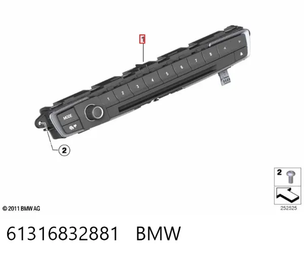 Магнітола 61316832881 BMW
