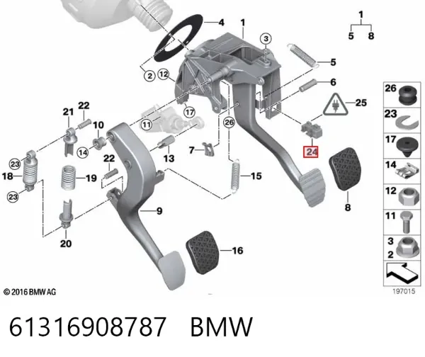 Жабка тормозу 61316908787 BMW