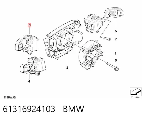 Перемикач підрульовий, лівий 61316924103 BMW