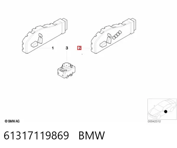 Блок кнопок механізму регулювання сидінь, лівий 61317119869 BMW
