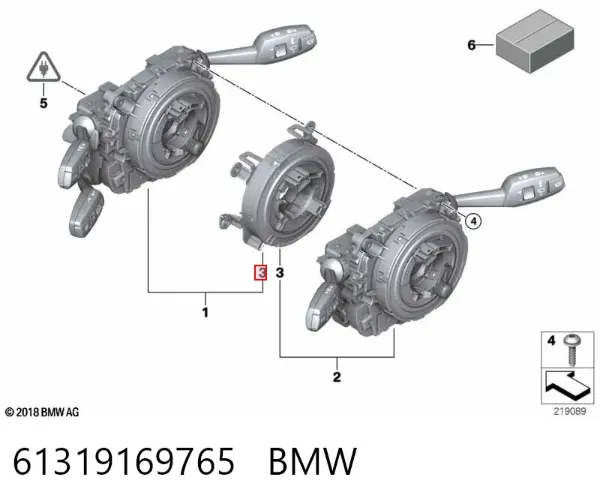 Шлейф керма 61319169765 BMW