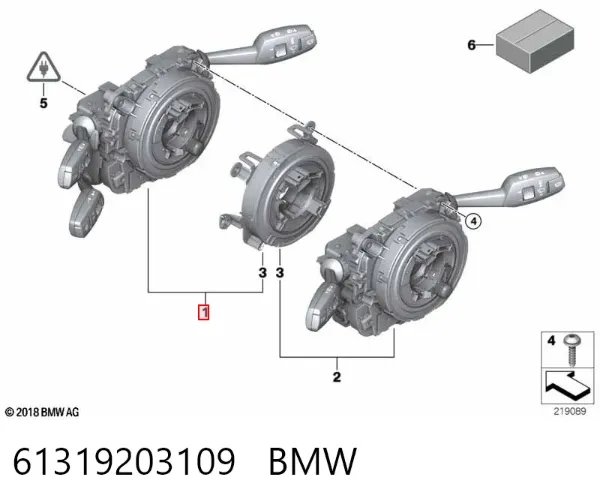 Перемикач підрульовий, центральна частина 61319203109 BMW
