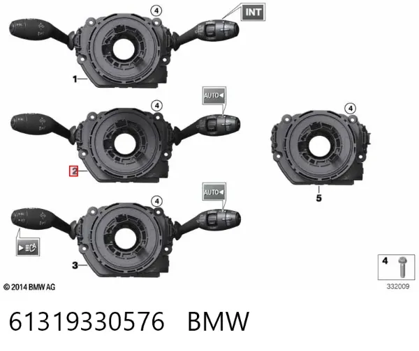 Підрульовий перемикач 61319330576 BMW