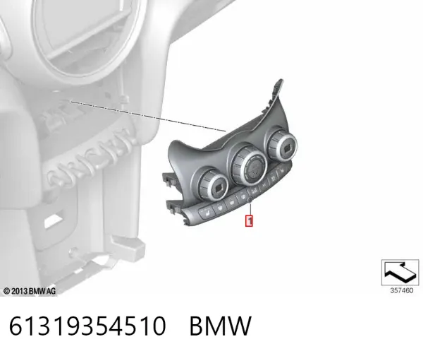 Блок управління кондиціонером 61319354510 BMW