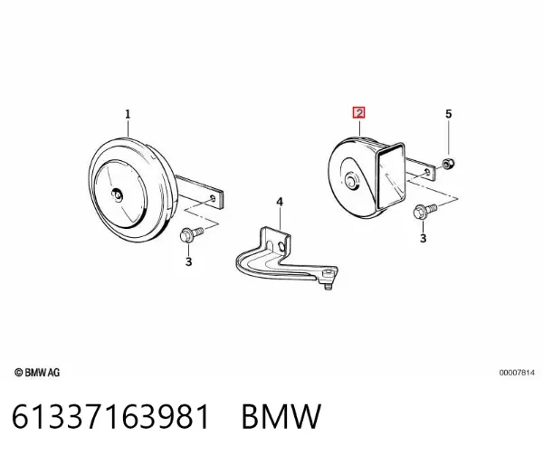 Сигнал звуковий (клаксон) 61337163981 BMW