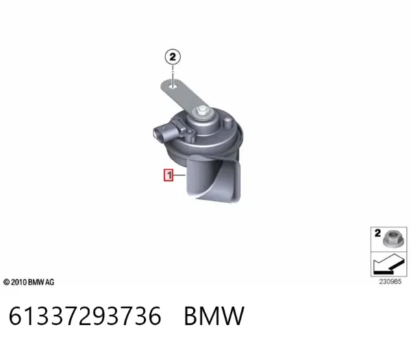 Сигнал звуковий (клаксон) 61337293736 BMW