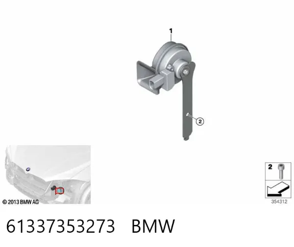 Сигнал звуковий (клаксон) 61337353273 BMW