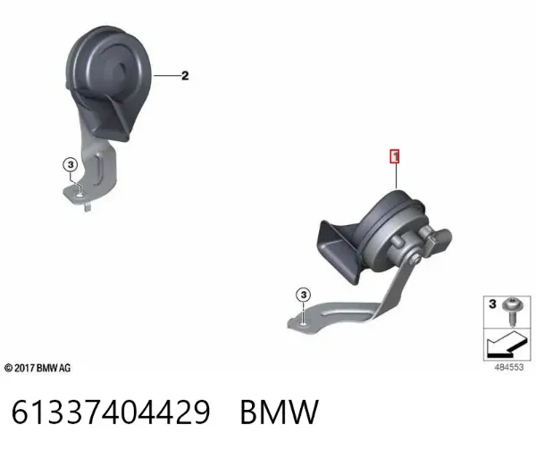 Сигнал звуковий (клаксон) 61337404429 BMW
