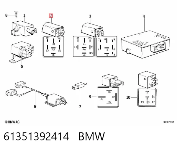 Реле поворотів 61351392414 BMW