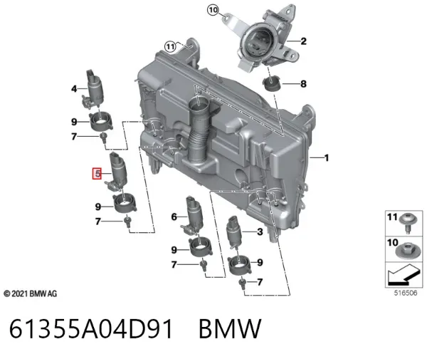 Моторчик омивача 61355A04D91 BMW