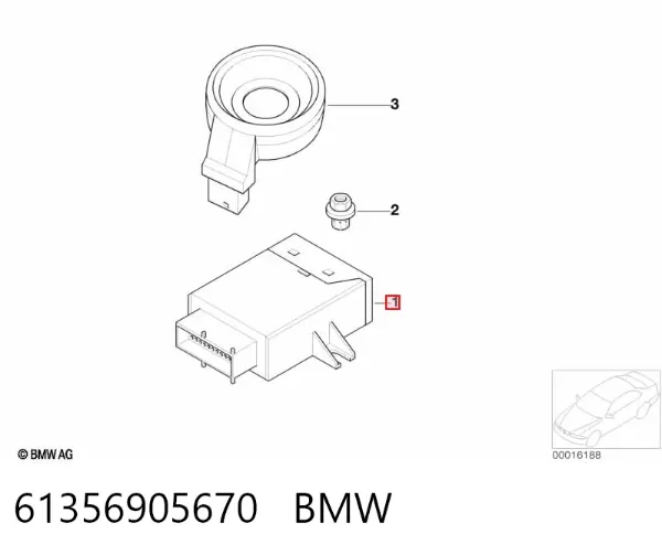 Модуль управління (ЕБУ) іммобілайзеру 61356905670 BMW
