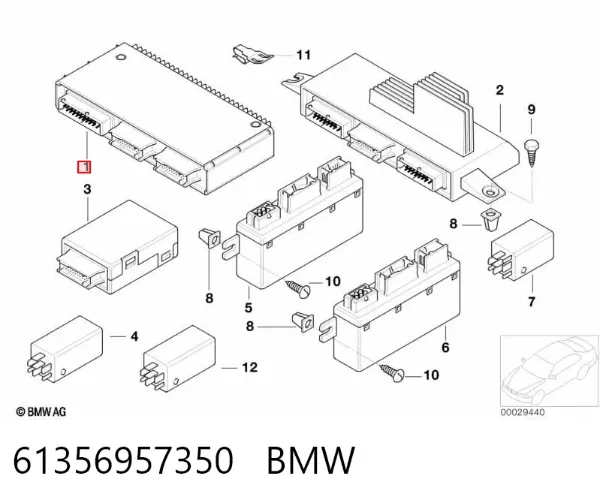 Блок керування центральним замком 61356957350 BMW