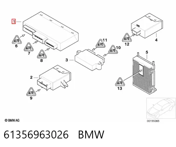 Блок комфорту 61356963026 BMW