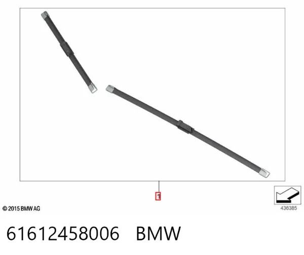 Щітки склоочисника 61612458006 BMW
