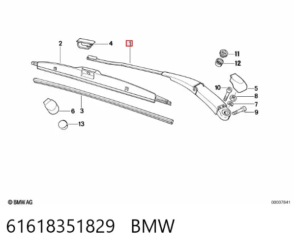 Важіль склоочисника BMW 5 E34