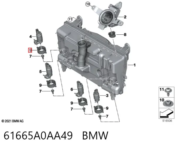  61665A0AA49 BMW
