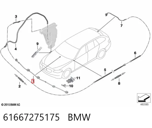 Форсунка омивача 61667275175 BMW