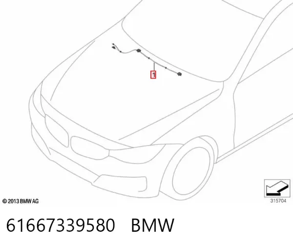 Форсунка омивача 61667339580 BMW