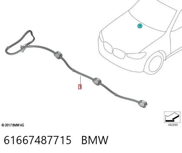 Форсунка омивача 61667487715 BMW