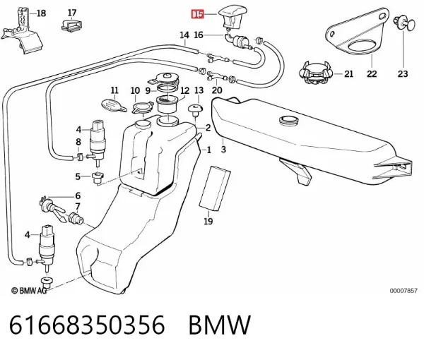 Форсунка омивача 61668350356 BMW