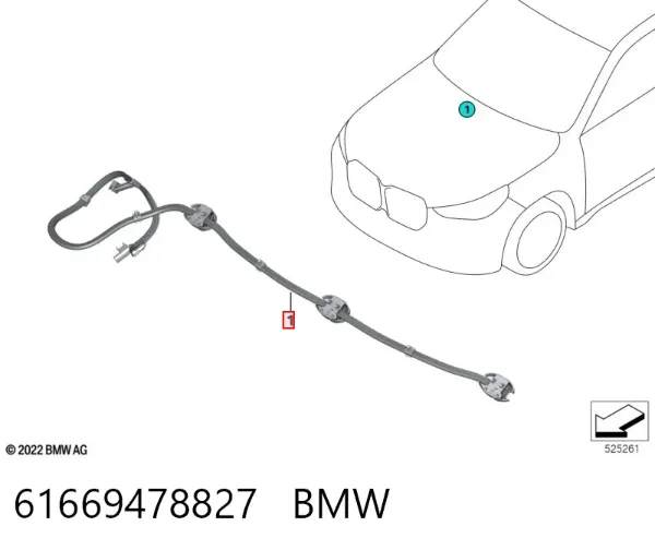 Форсунка омивача 61669478827 BMW