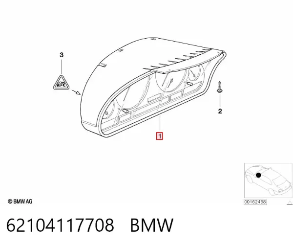 Приладова дошка-щиток приладів 62104117708 BMW