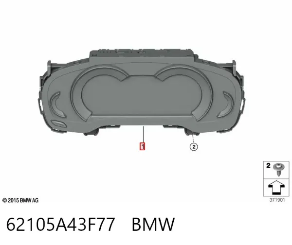 Приладова дошка-щиток приладів 62108705983 BMW
