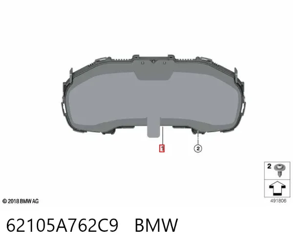 Приладова дошка-щиток приладів 62105A762C9 BMW
