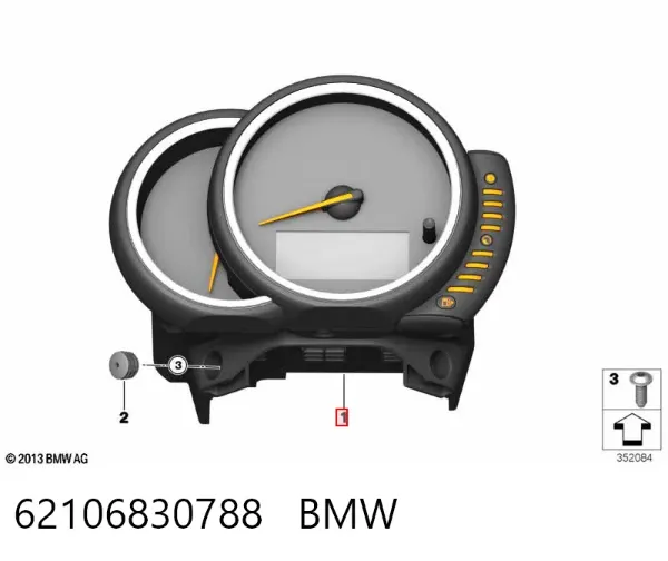Приладова дошка-щиток приладів 62106830788 BMW