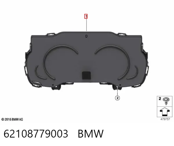 Приладова дошка-щиток приладів 62108779003 BMW