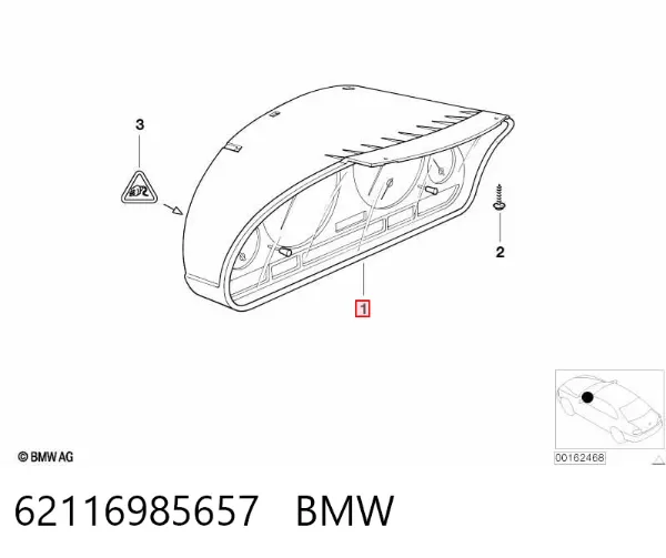 Приладова дошка-щиток приладів 62116985657 BMW