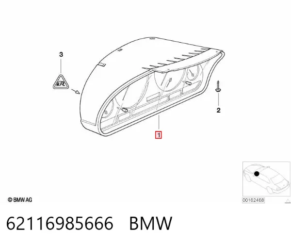 Приладова дошка-щиток приладів 62116985666 BMW