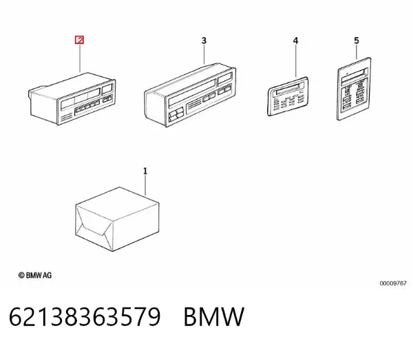 Блок управління кондиціонером 62138363579 BMW
