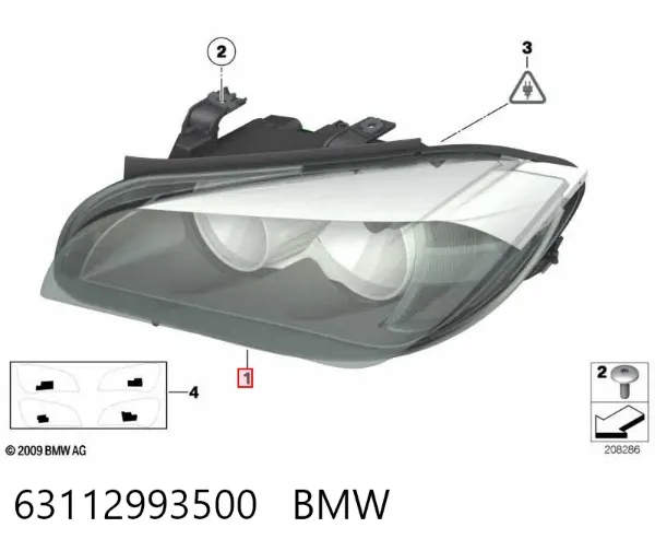 Фара права 63112993500 BMW