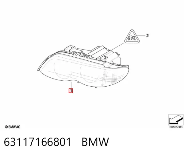 Фара ліва 63117166801 BMW