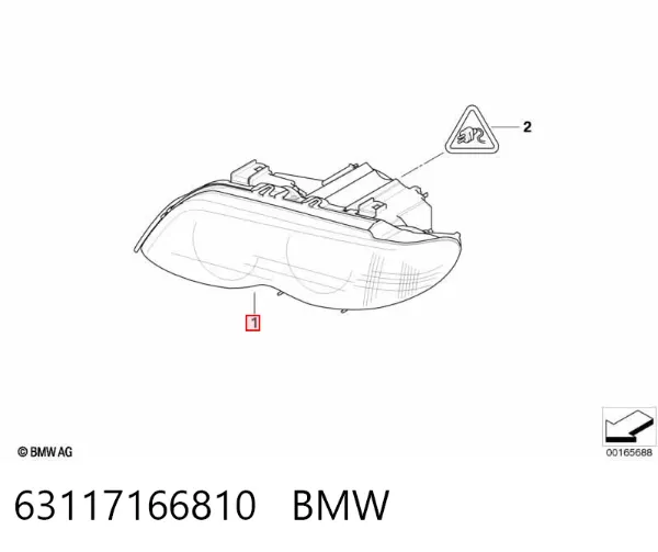 Фара права 63117166810 BMW