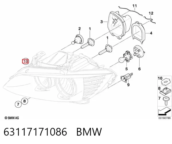 Коректор фар 63117171086 BMW