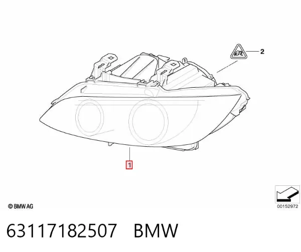 Фара ліва 63117182507 BMW