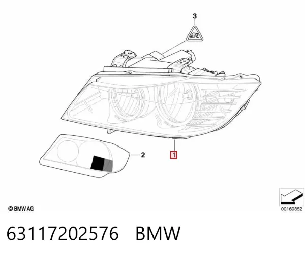 Фара права 63117202576 BMW