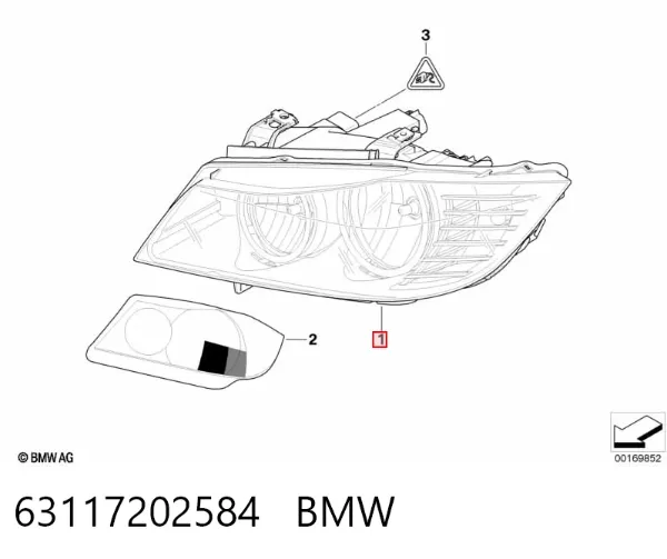 Фара права 63117202584 BMW