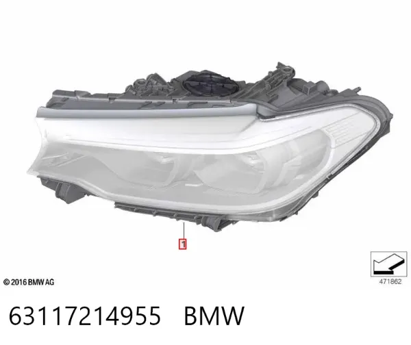 Фара ліва 63117214955 BMW