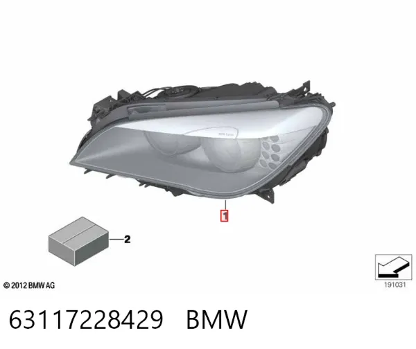 Фара ліва 63117228429 BMW