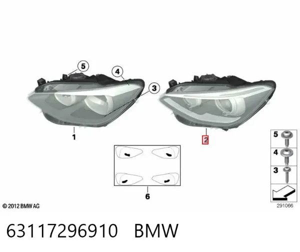 Фара права 63117296910 BMW