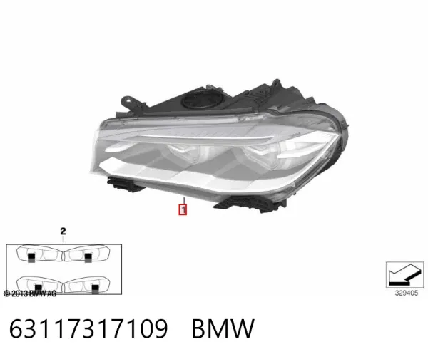 Фара ліва 7317109 BMW