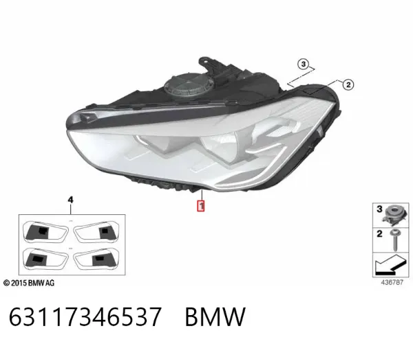 Фара ліва 7346537 BMW
